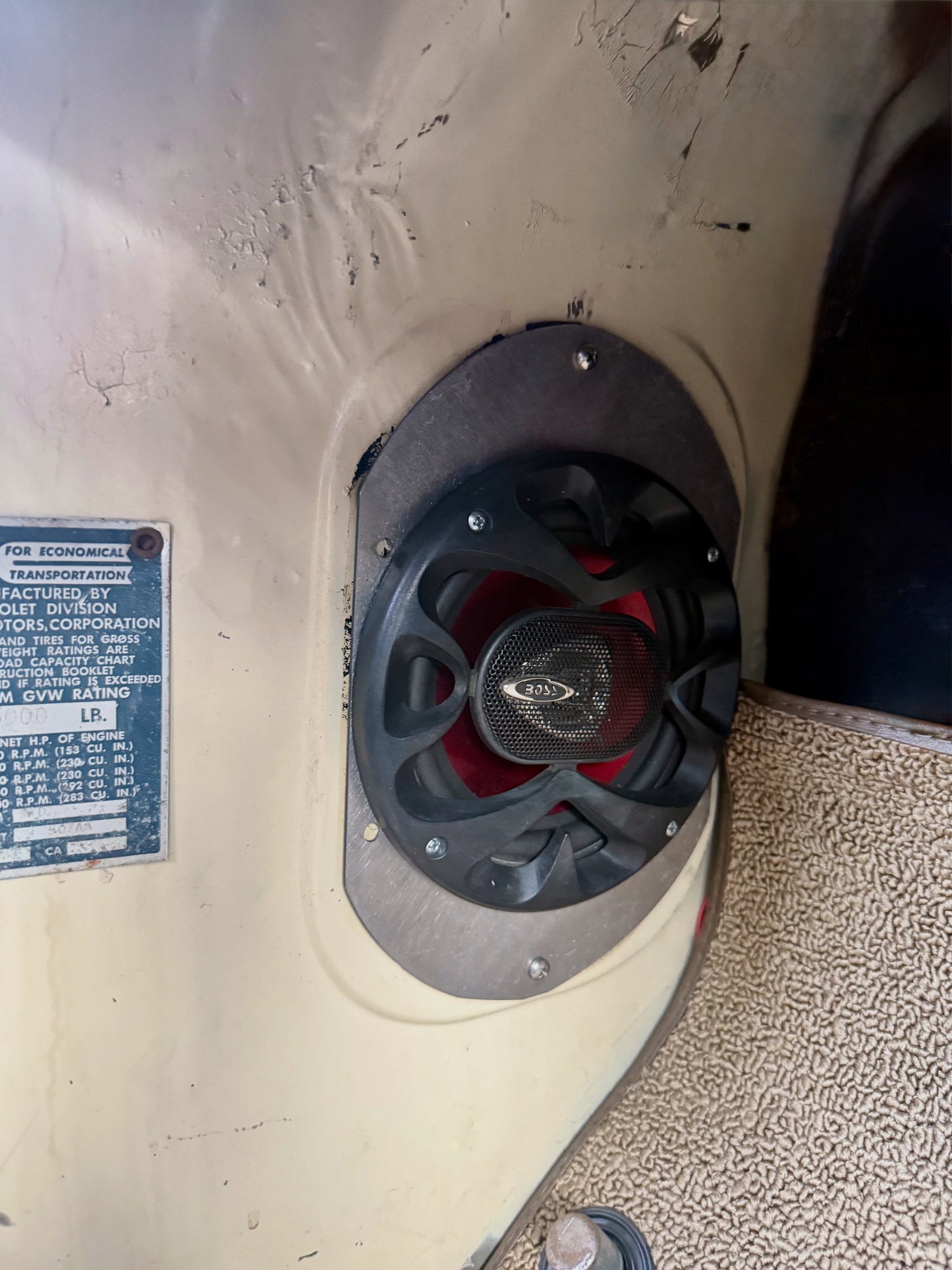 1960-1966 Chevy c10 vent hole 6.5” speaker panels