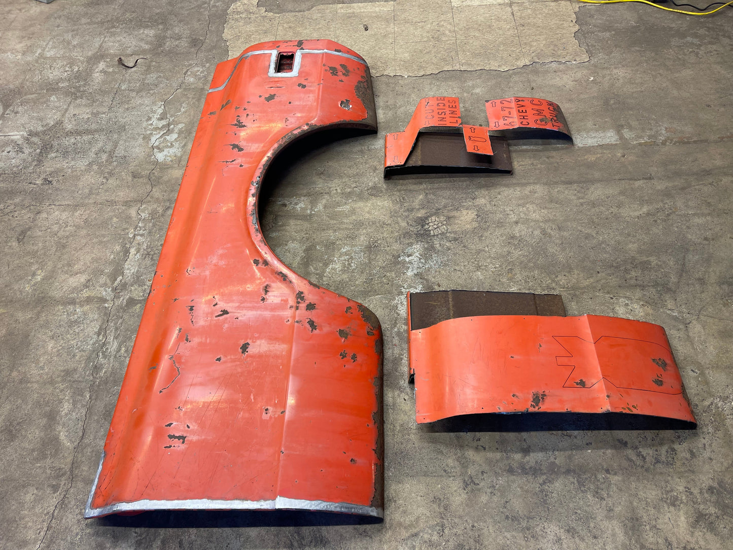 1967 -1972 C-10 long bed to short bed front of bed only conversion templates