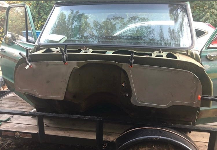 1967-1972 C-10 raised outer beaded driver side firewall panel