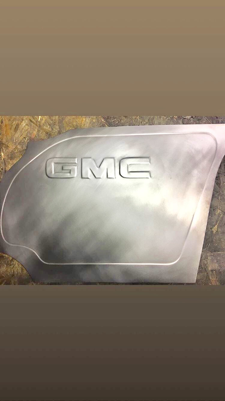 1973-1987 GMC truck logo passenger panel