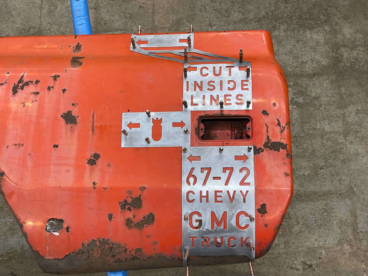 1967 -1972 C-10 long bed to short bed full front and rear conversion template kit