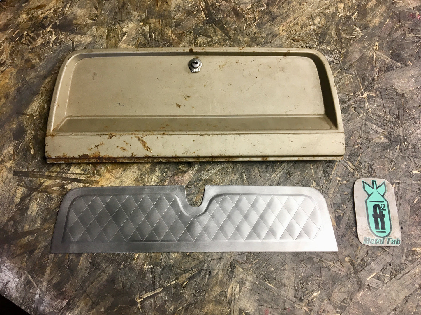1961-1966 Chevy C10 pleated glove box door skin