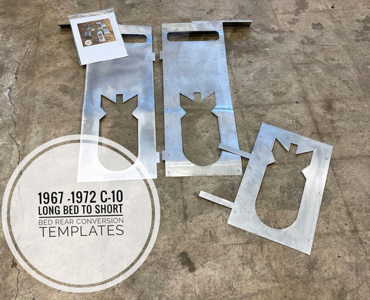 1967 -1972 C-10 long bed to short bed front of bed only conversion templates