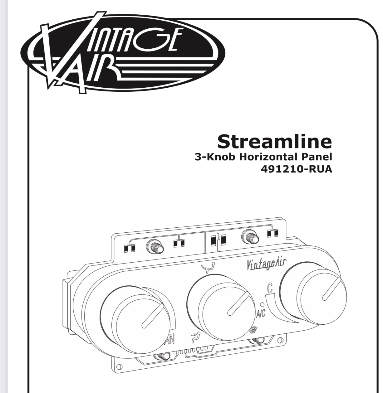 1967-1972 Double DIN panel with vintage air control cut out