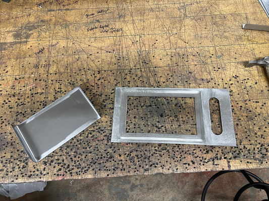 1960-1963 Chevy c10 double din radio panel with vintage air controller