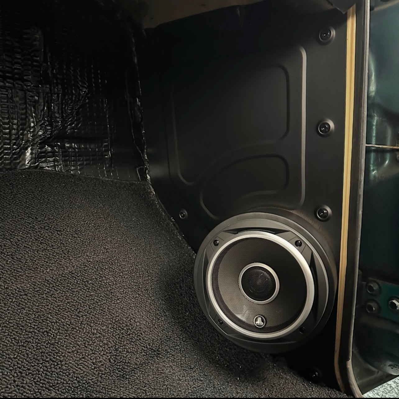 1960-1966 Chevrolet C-10 kick panels with low mounted speaker pods ( Simple Design)