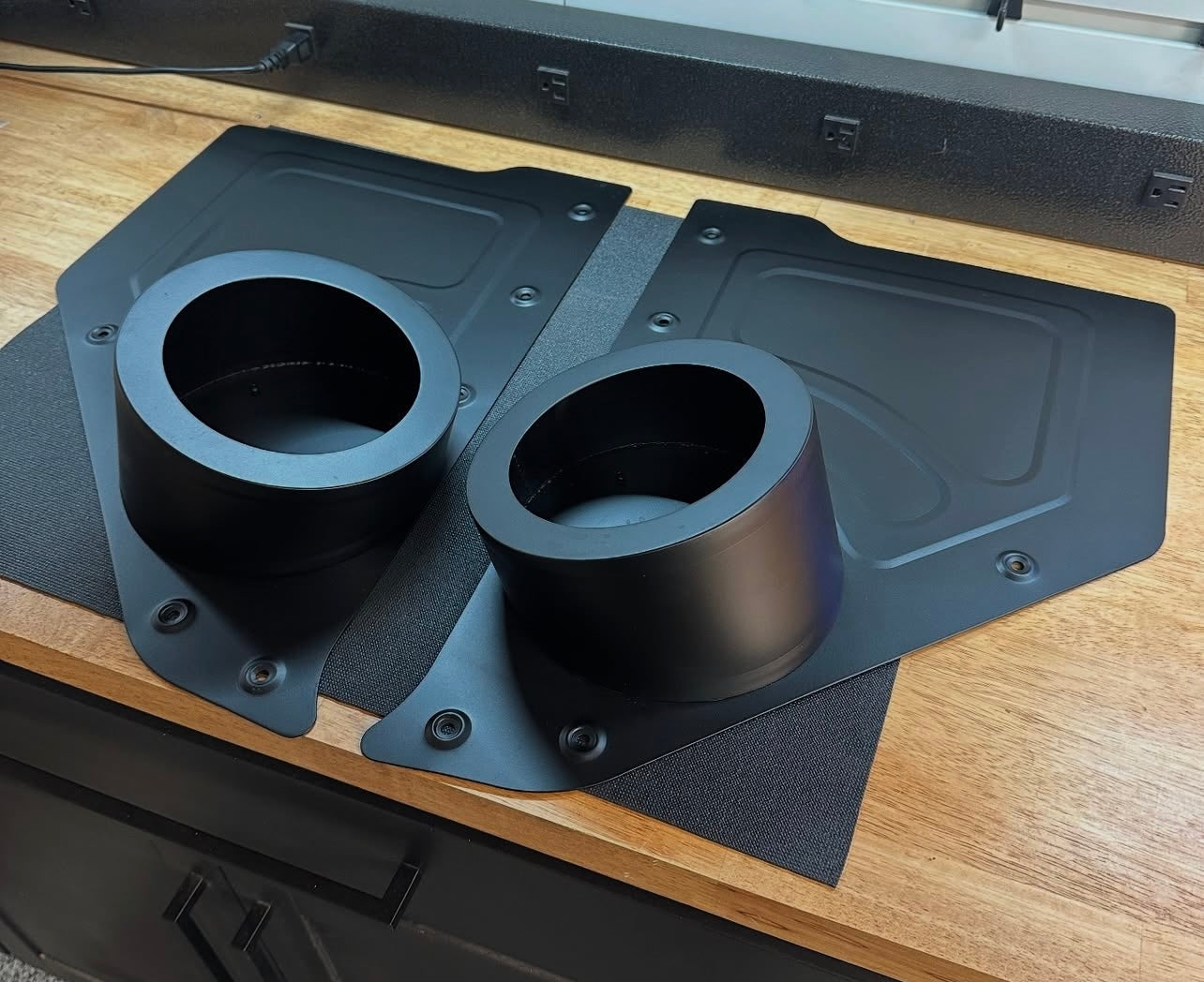 1960-1966 Chevrolet C-10 kick panels with low mounted speaker pods ( Simple Design)